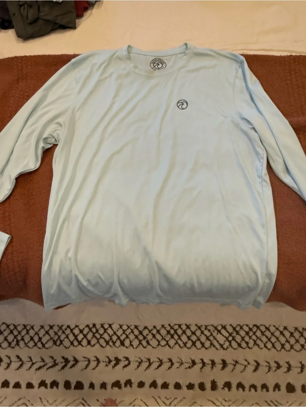 Men’s Long Sleeve Performance Shirt in Light Blue